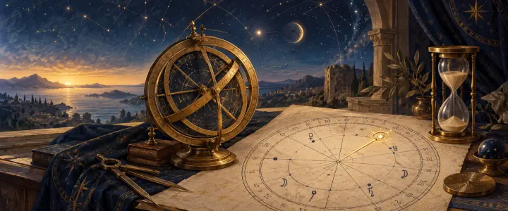 卜卦占星主題插畫